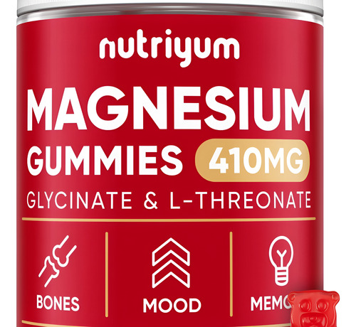 Gomas De Glicinato De Magnésio Nutriyum Para Adultos E Crian
