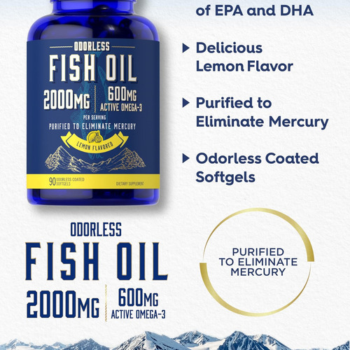 Óleo De Peixe Carlyle 2000mg | 90 Géis Inodoros - Imagem 7