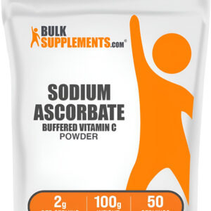 Pó De Ascorbato De Sódio Bulksupplements - 100g, Livre De