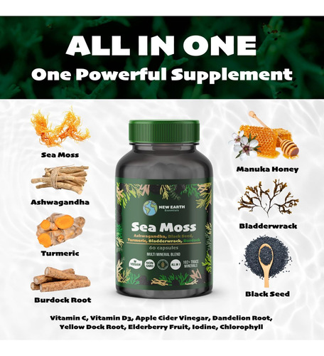 Musgo Marinho E Óleo Da Earth Organic Essentials - Imagem 5