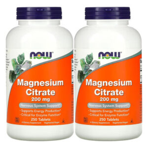 Now Foods - Citrato De Magnésio 200 Mg 250 Comprimidos (paco