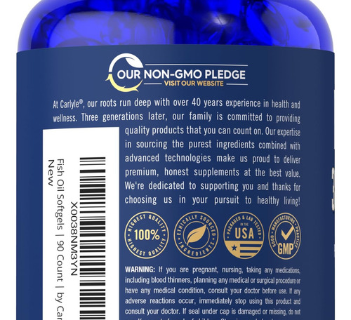 Óleo De Peixe Carlyle Carlyle 3000mg | 90 Cápsulas - Imagem 2