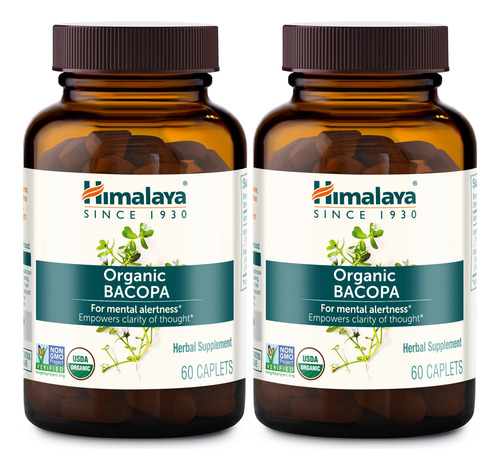 Suplemento Himalaya Organic Bacopa Monnieri 750 Mg 60 Cápsul
