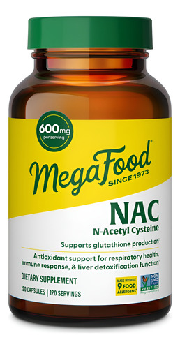 Suplemento De Nac De Megafood N -acetil Cisteína 600mg Por A