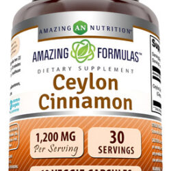 Cápsulas Vegetais Amazing Nutrition Canela Do Ceilão 1200 Mg