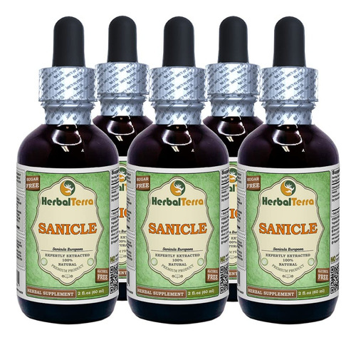 Herbal Terra Llc Sanicle Glicerita 5x60 Ml Sem Álcool
