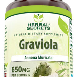 Herbal Secrets Graviola 650 Mg 120 Cápsulas Vegetais