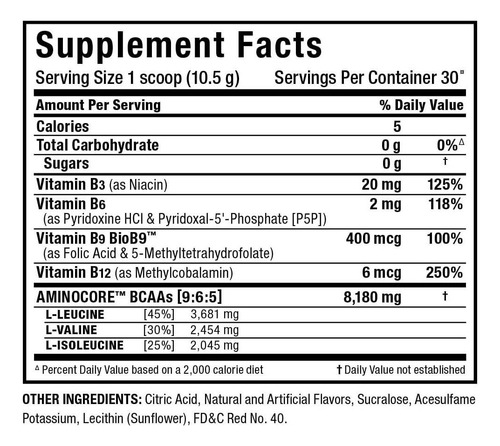 Allmax Nutrition Aminocore Bcaa 8g Bcaas 100% De Aminoácidos - Imagem 7