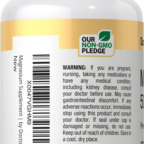 Suplemento De Magnésio Doctor"s Way 500mg | 100 Comprimidos - Imagem 3