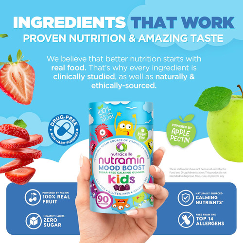 Nutramin Kids Mood Boost Vegam Vitamin Gummy: Suplemento Cal - Imagem 4