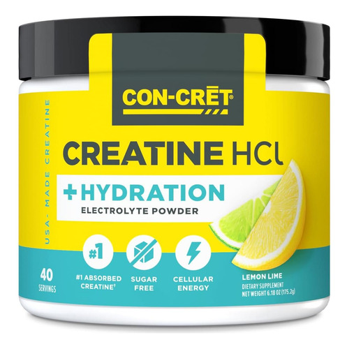 Con-cret Creatina Hcl + Hidratação | Cuba De Pó Eletrolítico - Imagem 8