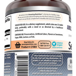 Amazing Nutrition Selênio Natural 50mcg - 180 Comprimidos