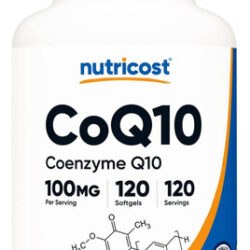 Cápsulas Gelatinosas Nutricost Coq10 (120 Porções De 100 Mg
