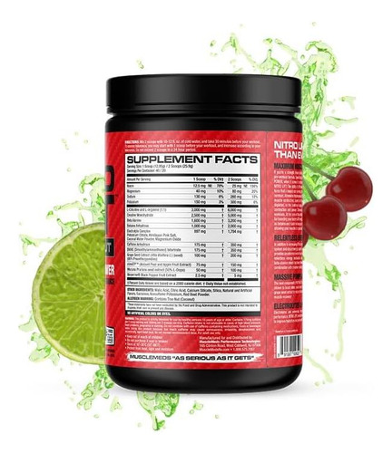 Musclemeds Nitro Elevador Pré -treino Aprimore A Resistência - Imagem 2