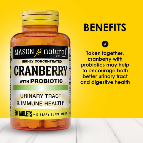 Mason Natural Cranberry Com Probióticos, 60 Comprimidos - Imagem 5