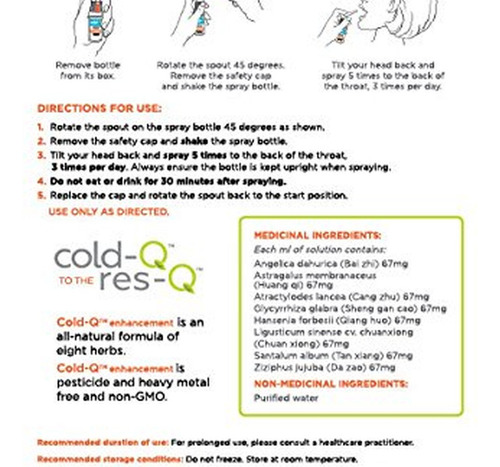 Suplemento Em Spray Cold-q Natural Cold-q 0,7 Oz - Imagem 6