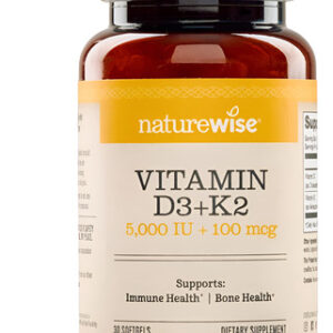 Naturewise Vitamina D3 5000 Ui + K2 Com Coco 30 Cápsulas