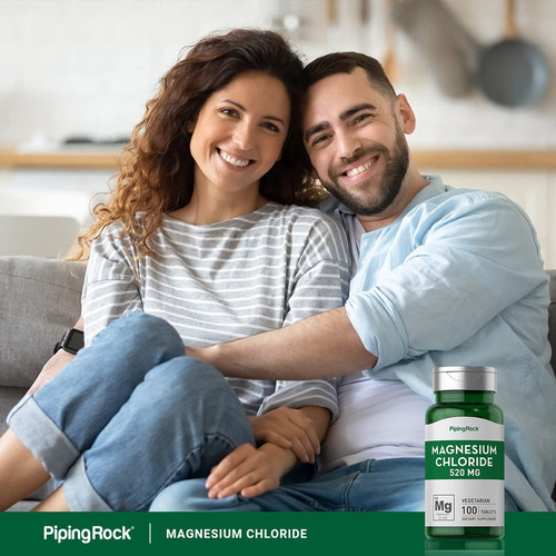 Cloreto De Magnésio Piping Rock 520mg 100 - Imagem 6