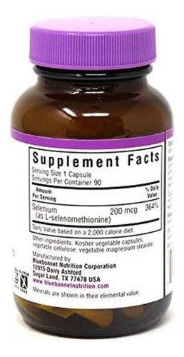 Bluebonnet Nutrição Selênio 200 Mcg - Imagem 8