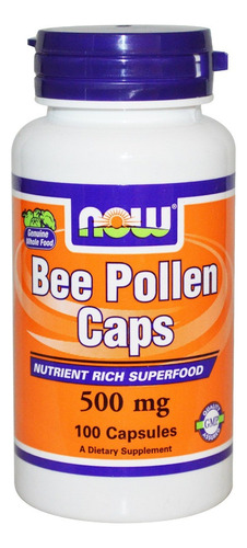 Cápsulas De Pólen De Abelha Now Foods, 500 Mg
