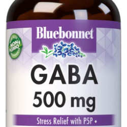 Suplemento Bluebonnet Nutrition Gaba 500mg 60 Cápsulas