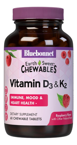 Bluebonnet Nutrition Vitamina D3 E K2 Earthsweet Comprimido - Imagem 7