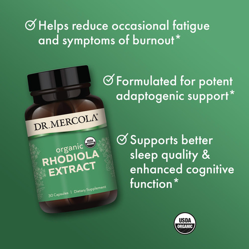 Suplemento Dr. Mercola Rhodiola Extract 30 Cápsulas Orgânica - Imagem 4