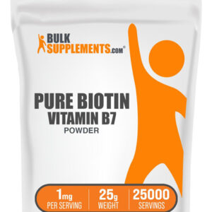 Suplemento Bulksupplements.com Biotina Pura Em Pó 25g