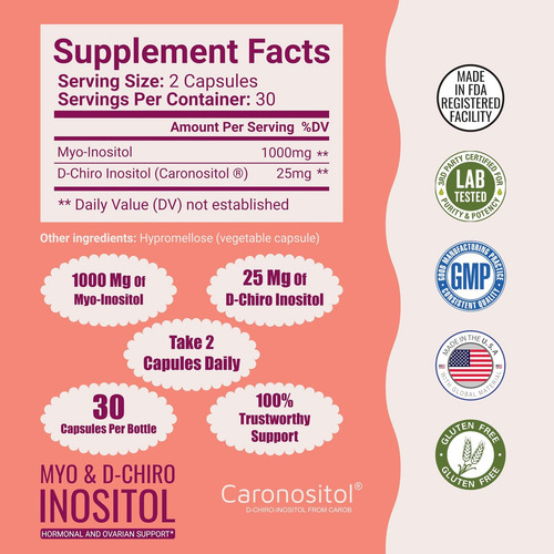 Suplemento Wellvida Inositol Para Ovários 60 Cápsulas - Imagem 5
