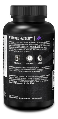 Suplemento De Perda De Peso Jacked Factory Lean Pm Max 120 C - Imagem 8