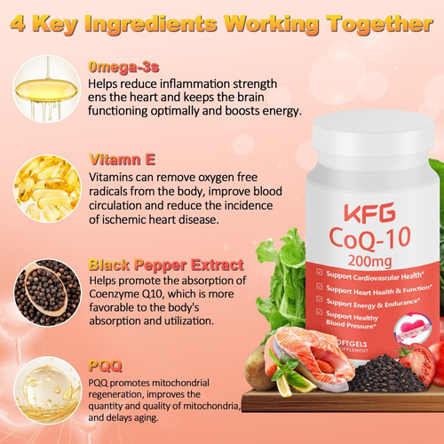 Kfg Coq10 200mg: Suplemento Para O Coração E Energia - Imagem 7