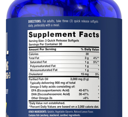 Óleo De Peixe Carlyle Carlyle 3000mg | 90 Cápsulas - Imagem 3