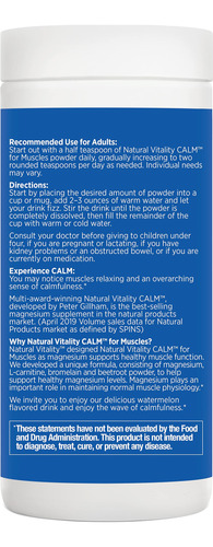 Suplemento Natural Vitality Calmful Muscles Watermelon 180ml - Imagem 3