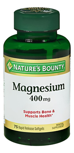 Suplemento Nature"s Bounty Magnesium Rapid Release 75 Cápsul
