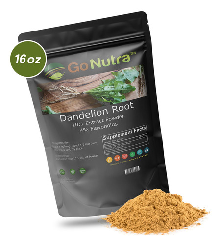 Suplemento Go Nutra Dandelion Root Powder 454g - Imagem 7