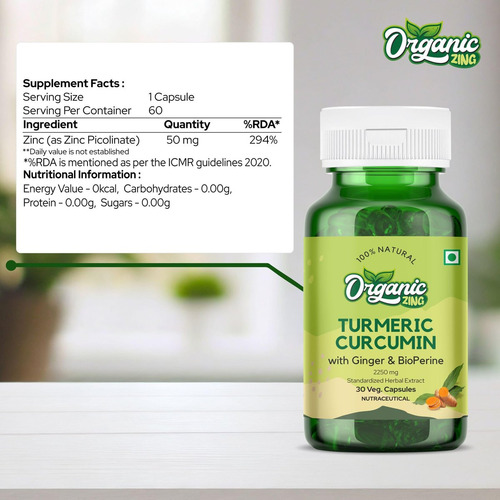Zing Orgânico Cúrcuma Orgânica Com Gengibre E Bioperine 2250 - Imagem 4