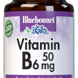 Suplemento Bluebonnet Vitamina B6 50mg 90 Cápsulas