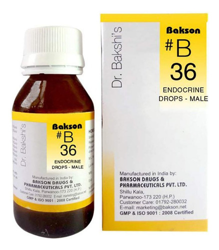 Gotas Para O Sistema Endócrino Masculino Baksons Bakson B36