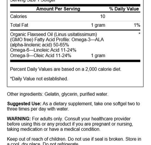 Óleo De Linhaça Swanson 1000 Mg 100 Géis - Imagem 2