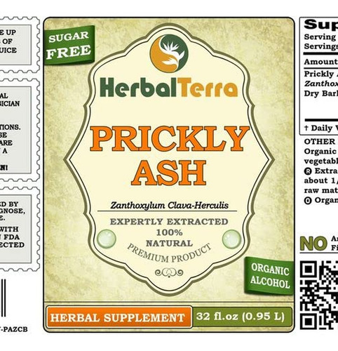 Herbal Terra Llc Tintura De Cinza Espinhosa 32 Fl. Oz - Imagem 2