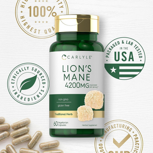 Cápsulas Carlyle Carlyle Lion"s Mane | 4200mg | 60 - Imagem 7