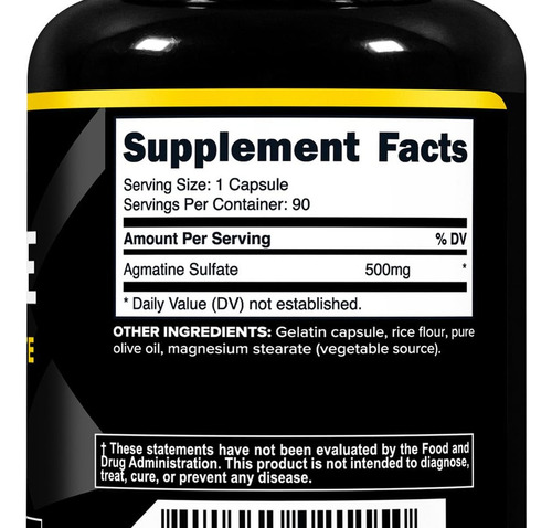 Primaforce Agmatina Sulfato 500mg - Suplemento Não Ogm - Imagem 2