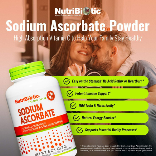 Vitamina C Em Pó Nutribiotic 8 Oz Vegana - Imagem 2