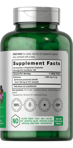 Cápsulas De Extrato De Equinácea Horbäach 1300mg | 300 Conta - Imagem 2