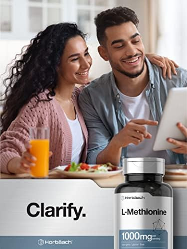 Horbäach L-metionina 1000mg | 100 Cápsulas | Não Ogm, Sem Gl - Imagem 11