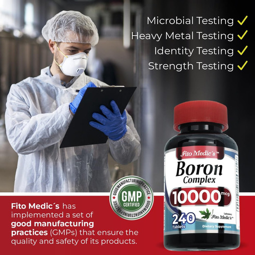 Suplemento De Boro Fito Medic"s 10 Mg - 240 Porções - Imagem 6