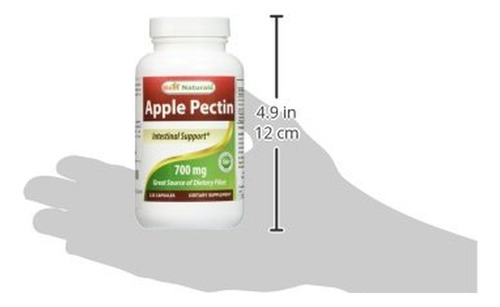 Naturals Pectina De Maçã 700 Mg 120 Cápsulas - Imagem 2