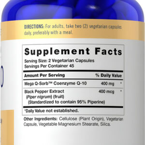 Carlyle Coq10 400mg | Suplemento Vegetal 90 Cápsulas