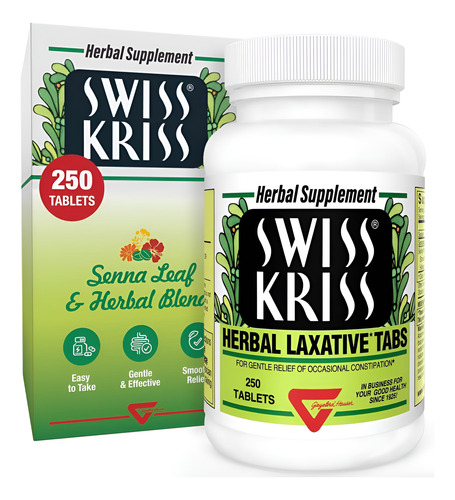 Comprimidos Laxantes De Ervas Kriss Suíços, Laxantes Gentis