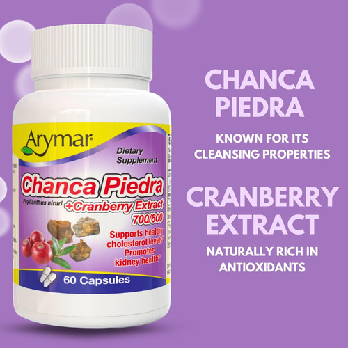 Arymar Chanca Piedra Com Cranberry Suporte Urinário E Rena - Imagem 3